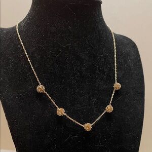 Elegant Gold Necklace with Rhinestone Accents